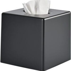 Black Square Tissue Box Holder - brand new